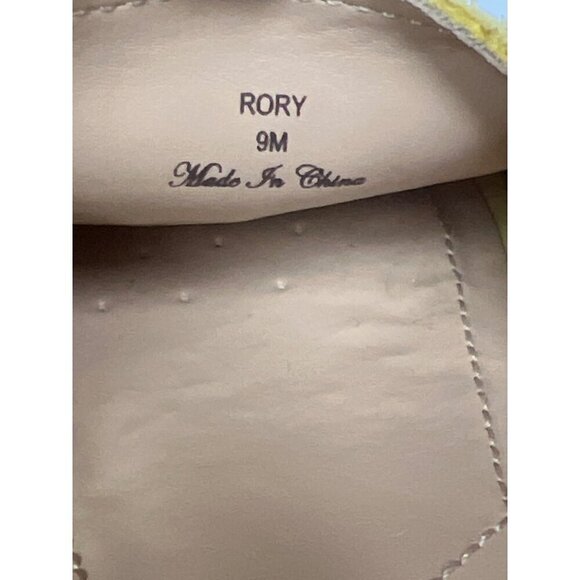 NEW! NYDJ Rory Wedge Sandals Shoes Honey Gold Slip On Suede Women's Size 9 - Picture 9 of 9